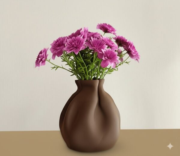 Generated Image March 31, 2025 - 11_29AM Organische 3D-geprinte Vaas – Duurzaam Design (12 cm)