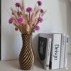 Bronskleurige 3D-geprinte Vaas – Duurzaam & Stijlvol (24 cm)