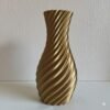 Bronskleurige 3D-geprinte Vaas – Duurzaam & Stijlvol (24 cm)